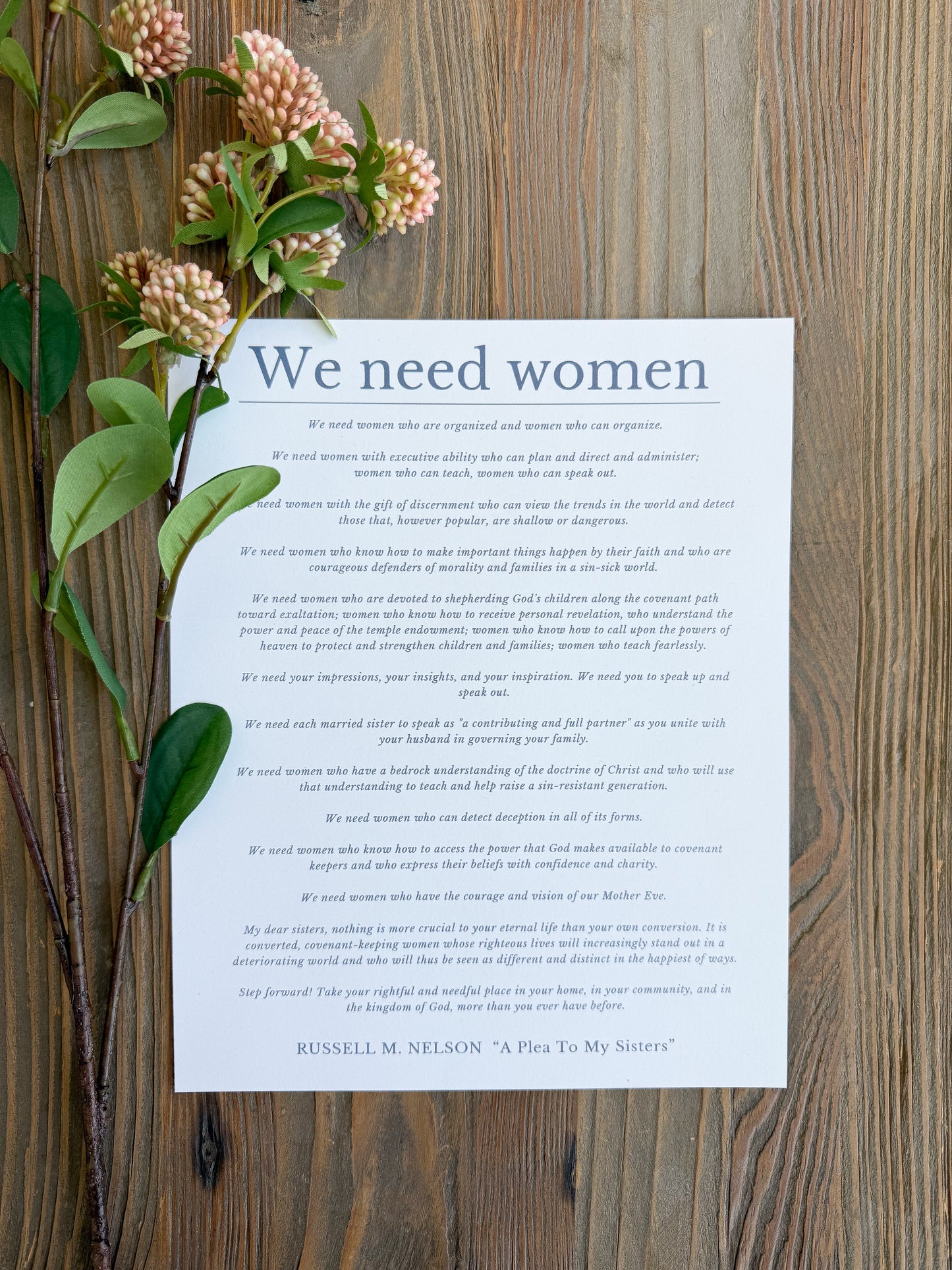 WE NEED WOMEN PRINT | 8 x 10 (Bulk Pricing)